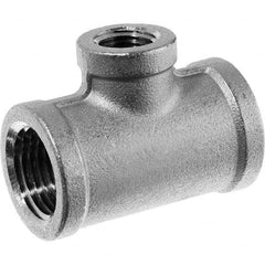 USA Sealing - 1/2 x 1/4" 316 Stainless Steel Pipe Reducing Tee - Eagle Tool & Supply