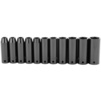 STANLEY® 1/2" Drive 11 Piece Metric Deep Impact Socket Set – 6 Point - Eagle Tool & Supply