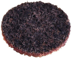 Standard Abrasives - 5" Coarse Grade Aluminum Oxide Deburring Disc - Hook & Loop Connection, Maroon, 7,000 Max RPM - Eagle Tool & Supply