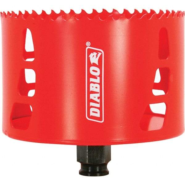 Freud - 4" Diam, 2-3/8" Cutting Depth, Hole Saw - Bi-Metal Saw, Toothed Edge - Eagle Tool & Supply