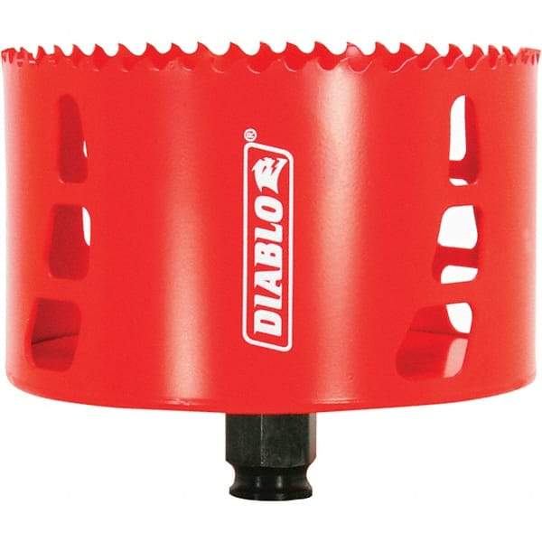 Freud - 4-1/4" Diam, 2-3/8" Cutting Depth, Hole Saw - Bi-Metal Saw, Toothed Edge - Eagle Tool & Supply