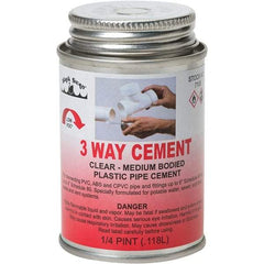 Black Swan - 1/4 Pt Medium Bodied Cement - Clear, Use with ABS, PVC & CPVC up to 6" Diam - Eagle Tool & Supply