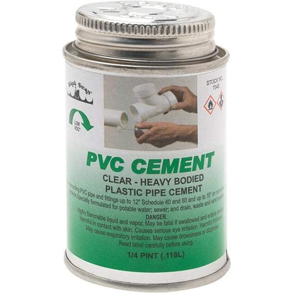 Black Swan - 1/4 Pt Heavy Duty Cement - Clear, Use with PVC - Eagle Tool & Supply