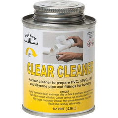 Black Swan - 1/2 Pt All-Purpose Cleaner - Clear, Use with ABS, PVC & CPVC up to 6" Diam - Eagle Tool & Supply