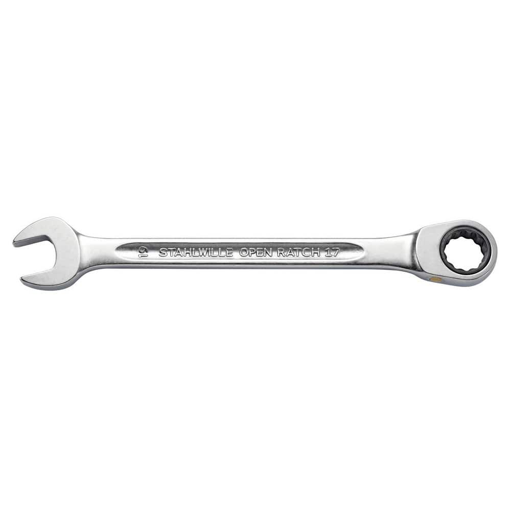 Combination Wrenches; Handle Type: Ergonomic; I-Beam; Tool Type: Metric; Head Type: Straight; Box End Type: 12-Point; Wrench Size (mm): 14.00; Material: Chrome Alloy Steel; Finish: Chrome-Plated; Head Offset Angle: 15; Opening Angle: 15; Overall Length (D