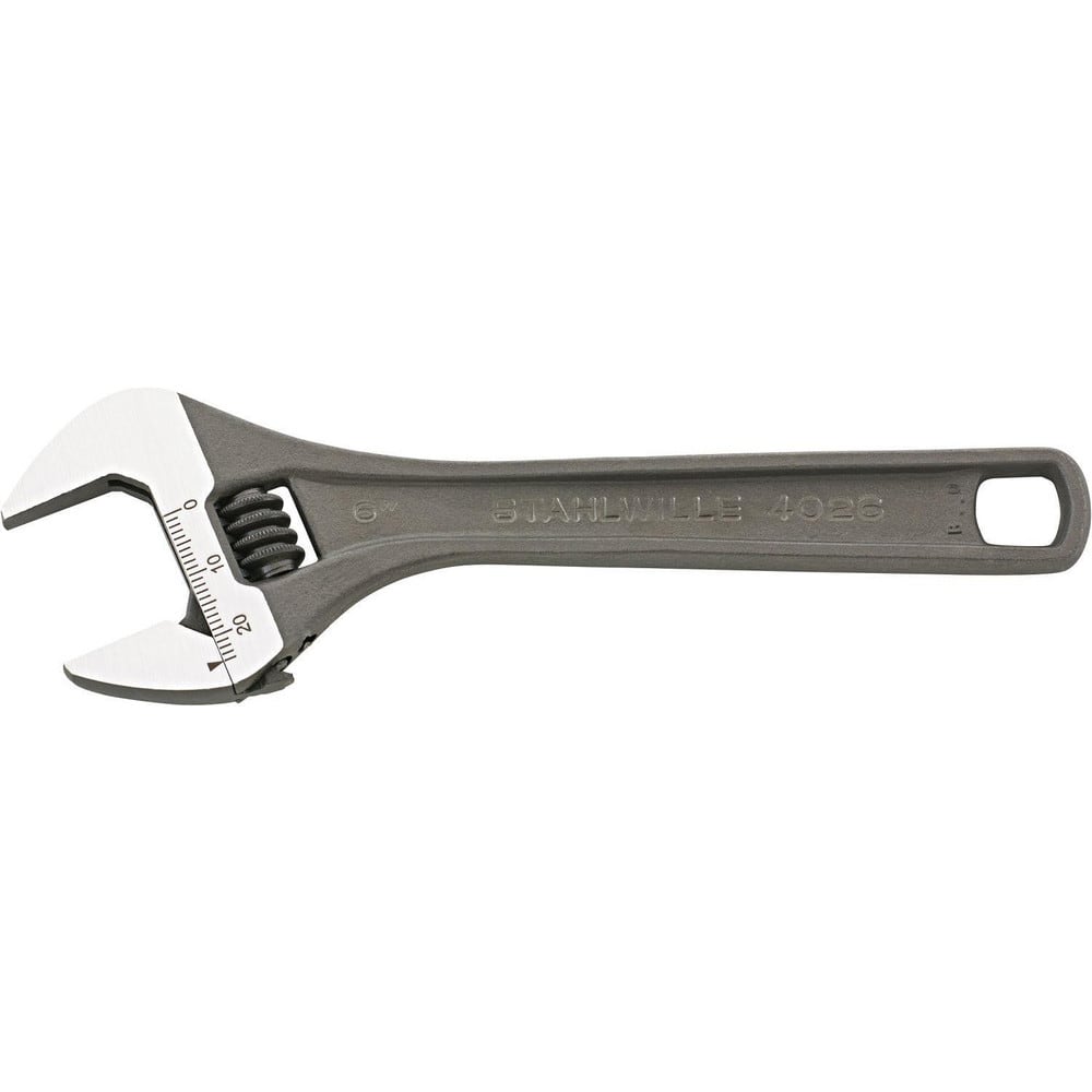 Adjustable Wrenches; Wrench Size (Decimal Inch): 62.0000; Wrench Type: Adjustable; Maximum Jaw Capacity: 30 mm; Finish: Gunmetal; Overall Length (Inch): 8; Material: Chrome Vanadium; Jaw Material: Chrome Vanadium Steel; Head Size (Decimal Inch): 2.4410; T