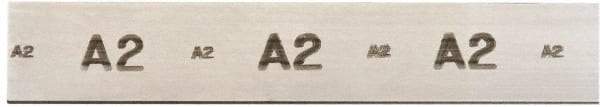 Starrett - 18 Inch Long x 1 Inch Wide x 5/16 Inch Thick, Tool Steel Air Hardening Flat Stock - + 0.250 Inch Long Tolerance, + 0.000-0.005 Inch Wide Tolerance, +/- 0.001 Inch Thickness Tolerance, +/- 0.001 Inch Square Tolerance, AISI Type A2 Air Hardening - Eagle Tool & Supply