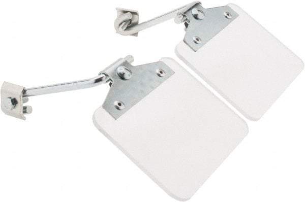 Baldor - Polycarbonate Flat Unlighted Eye Shield - 4" Wide x 5" Long x 1/8" Thick, Direct Mount Base - Eagle Tool & Supply