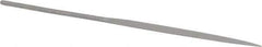 Grobet - 6-1/4" Needle Precision Swiss Pattern Marking File - Round Handle - Eagle Tool & Supply