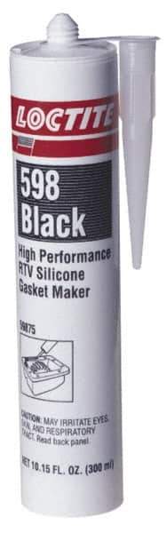 Loctite - 300ml High Performance RTV Silicone Gasket Maker - -75 to 625°F, Black, Comes in Cartridge - Eagle Tool & Supply