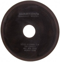 Norton - 6" Diam x 1-1/4" Hole x 1/16" Thick, 220 Grit Surface Grinding Wheel - Diamond, Type 1A1, Very Fine Grade, Resinoid Bond - Eagle Tool & Supply