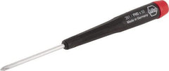 Wiha - #0, 5-11/16" OAL, Standard Phillips Screwdriver - 2" Blade Length, Ergonomic Handle - Eagle Tool & Supply