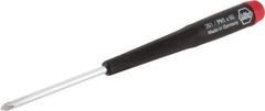 Wiha - #1, 6-11/16" OAL, Standard Phillips Screwdriver - 2-3/8" Blade Length, Ergonomic Handle - Eagle Tool & Supply