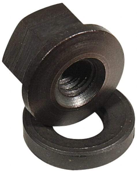 Jergens - 1/2-13, Flange Nut - Steel, Black Oxide Finish - Eagle Tool & Supply