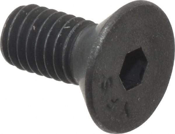 Value Collection - #8-36 UNF Hex Socket Drive, Flat Screw - Alloy Steel, Black Oxide Finish, Fully Threaded, 3/8" OAL - Eagle Tool & Supply