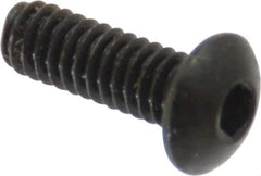 Value Collection - #5-40 UNC Hex Socket Drive, Button Screw - Alloy Steel, Black Oxide Finish, Fully Threaded, 3/8" Length Under Head - Eagle Tool & Supply