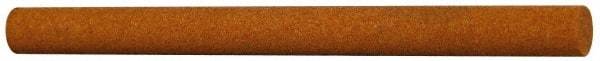 Norton - 4" Long x 3/8" Diam x 3/8" Thick, Aluminum Oxide Sharpening Stone - Round, Medium Grade - Eagle Tool & Supply