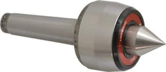 Rohm - MT3 Taper Shank, 2.362" Head Diam 500 Lb Capacity Live Center - 5,000 Max RPM, 1.661" Head Length, 63/64" Point Diam, 1.221" Point Len, 1,100 Lb Max Workpc, 6.319" OAL, Standard Point - Eagle Tool & Supply