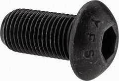 Value Collection - 1/2-20 UNF Hex Socket Drive, Button Screw - Alloy Steel, Black Oxide Finish, Fully Threaded, 1" Length Under Head - Eagle Tool & Supply