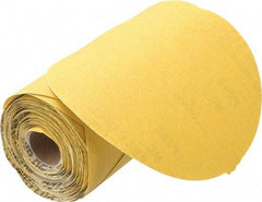 Norton - 6" Diam, 280 Grit Aluminum Oxide Adhesive PSA Disc - Very Fine Grade, Gold, C Weighted Backing, Flexible - Eagle Tool & Supply