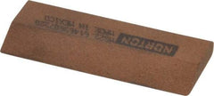 Norton - 2-1/4" Long x 7/8" Diam x 3/16" Thick, Aluminum Oxide Sharpening Stone - Round, Medium Grade - Eagle Tool & Supply