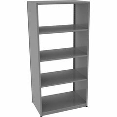 Tennsco - 5 Shelf Starter Open Steel Shelving - 36" Wide x 76" High x 24" Deep, Medium Gray - Eagle Tool & Supply