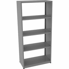 Tennsco - 5 Shelf Starter Open Steel Shelving - 36" Wide x 76" High x 18" Deep, Medium Gray - Eagle Tool & Supply