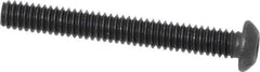 Value Collection - 1/4-20 UNC Hex Socket Drive, Button Screw - Alloy Steel, Black Oxide Finish, Fully Threaded, 2" Length Under Head - Eagle Tool & Supply