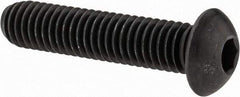 Value Collection - 3/8-16 UNC Hex Socket Drive, Button Screw - Alloy Steel, Black Oxide Finish, Fully Threaded, 1-3/4" Length Under Head - Eagle Tool & Supply