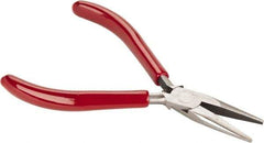 Proto - 5" OAL, 1-3/16" Jaw Length x 7/16" Jaw Width, Long Nose Needle Nose Pliers - Serrated Jaw, Plastisol Handles - Eagle Tool & Supply