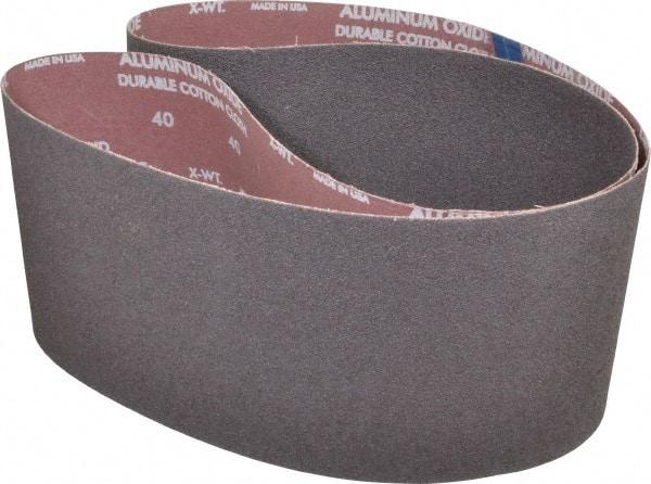 Norton - 6" Wide x 60" OAL, 40 Grit, Aluminum Oxide Abrasive Belt - Aluminum Oxide, Coarse, Coated, X Weighted Cloth Backing, Series R228 - Eagle Tool & Supply