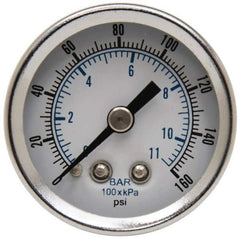 Parker - FRL Pressure Gauge - 1/8" NPT & 0-160 psi - Eagle Tool & Supply