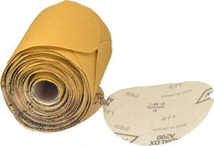 Norton - 5" Diam, 80 Grit Aluminum Oxide Adhesive PSA Disc - Coarse Grade, Gold, C Weighted Backing, Flexible - Eagle Tool & Supply