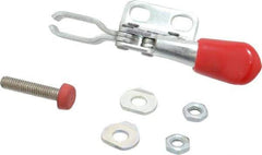 De-Sta-Co - 60 Lb Holding Capacity, Horizontal Handle, Manual Hold Down Toggle Clamp - 80° Handle Movement, 90° Bar Opening, U-Bar, Right Flanged Base, Electro-Plated Zinc, Carbon Steel - Eagle Tool & Supply