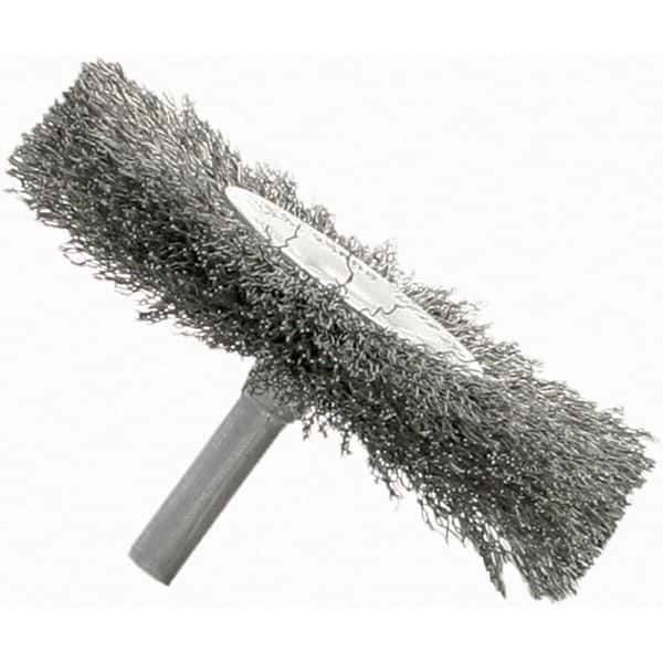 Brush Research Mfg. - 2" OD, Crimped Carbon Wheel Brush - 5/16" Face Width, 1/2" Trim Length, 25,000 RPM - Eagle Tool & Supply