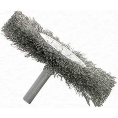 Brush Research Mfg. - 1-1/4" OD, Crimped Carbon Wheel Brush - 3/16" Face Width, 1/8" Trim Length, 25,000 RPM - Eagle Tool & Supply