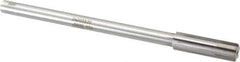 Made in USA - 0.582" Carbide-Tipped 6 Flute Chucking Reamer - Straight Flute, 7/16" Straight Shank, 2" Flute Length, 8" OAL - Eagle Tool & Supply