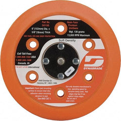 Dynabrade - 6" Diam Disc Backing Vacuum Replacement Pad - Soft Density, 13,000 RPM - Eagle Tool & Supply