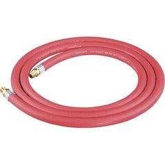 Dynabrade - 3/8" ID x 11/16" OD 8' Long Hose - Male/Male Ends, 90 Working psi, 1/4" Fitting, Red - Eagle Tool & Supply