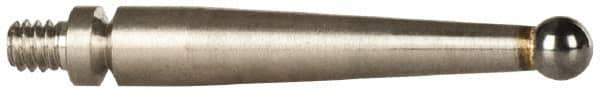 Mitutoyo - 2mm Ball Diam, Carbide, Ball Test Indicator Contact Point - 0.74" Contact Point Length, Use with Mitutoyo 513 Series Dial Test Indicators - Eagle Tool & Supply