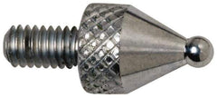 Mitutoyo - M2.5x0.45, 1.8mm Ball Diam, Carbide Ball Contact Point - 7.3mm Contact Point Length, Use with AGD 1,2,3,4 - Eagle Tool & Supply