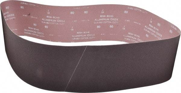 Norton - 6" Wide x 60" OAL, 80 Grit, Aluminum Oxide Abrasive Belt - Aluminum Oxide, Medium, Coated, X Weighted Cloth Backing, Series R228 - Eagle Tool & Supply