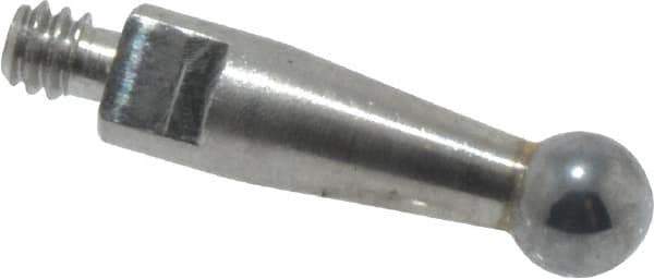 Mitutoyo - 2mm Ball Diam, Carbide, Ball Test Indicator Contact Point - 9.2mm Contact Point Length, Use with Mitutoyo 513 Series Dial Test Indicators - Eagle Tool & Supply