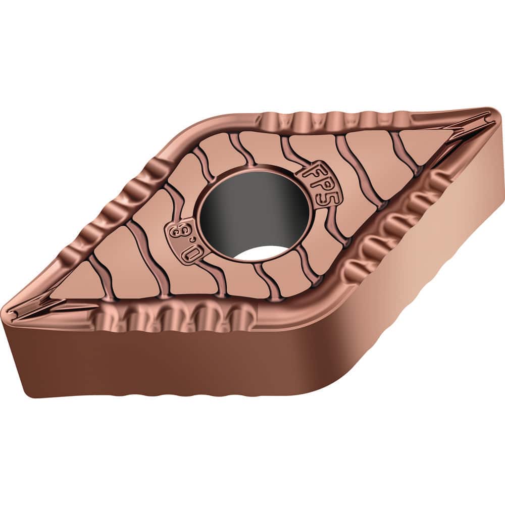 Turning Insert:  DNMG443-FP5 WEP10C,  Cermet TiCN & TiAlN Finish,  Neutral,  0.6100″ Long,  1/2″ Inscribed Circle,  0.0470″ Corner Radius,  55.00 &deg N/A Diamond,  Series  DNMG-FP5