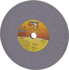 Norton - 6" Diam x 1/2" Hole x 1/4" Thick, K Hardness, 60 Grit Surface Grinding Wheel - Aluminum Oxide, Type 1, Medium Grade, 4,140 Max RPM, Vitrified Bond, No Recess - Eagle Tool & Supply