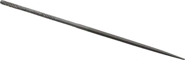 Grobet - 4" Needle Precision Swiss Pattern Square File - Round Handle - Eagle Tool & Supply
