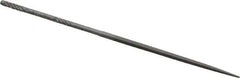 Grobet - 4" Needle Precision Swiss Pattern Square File - Round Handle - Eagle Tool & Supply
