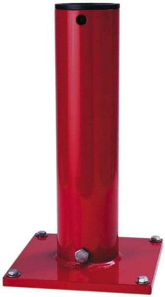 THERN - 8 Inches Long x 8 Inches Wide x 14.56 Inches Deep x 1/2 Inches Thick Davit Crane Pedestal/Socket Base - 7 Inches Distance Between Mounting Hole Centers, 0.41 Inches Hole Diameter, Enamel Finish - Eagle Tool & Supply