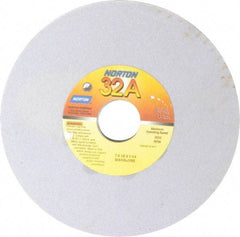 Norton - 7" Diam x 1-1/4" Hole x 1/2" Thick, J Hardness, 120 Grit Surface Grinding Wheel - Aluminum Oxide, Type 1, Fine Grade, 3,600 Max RPM, Vitrified Bond, No Recess - Eagle Tool & Supply