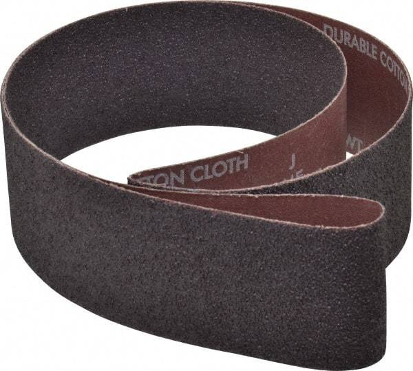 Norton - 2-1/2" Wide x 48" OAL, 36 Grit, Aluminum Oxide Abrasive Belt - Aluminum Oxide, Very Coarse, Coated, X Weighted Cloth Backing, Series R228 - Eagle Tool & Supply